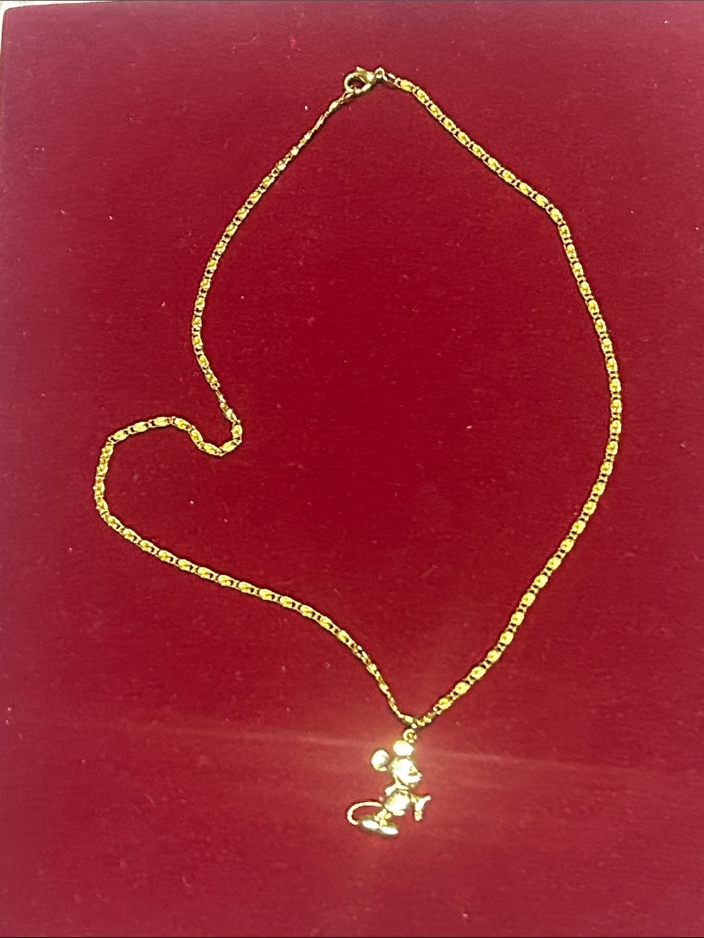 Disney Gold-tone Chain Necklace with Character Pendant